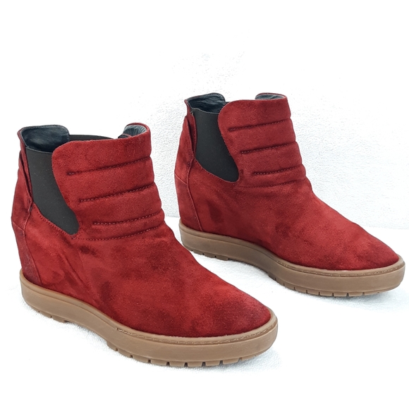 JANET SPORT SUEDE WEDGE BOOTIES - Picture 9 of 15